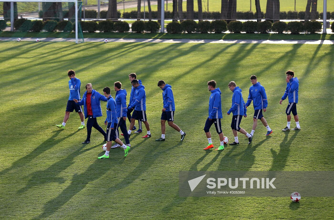 Russian national football team holds training session