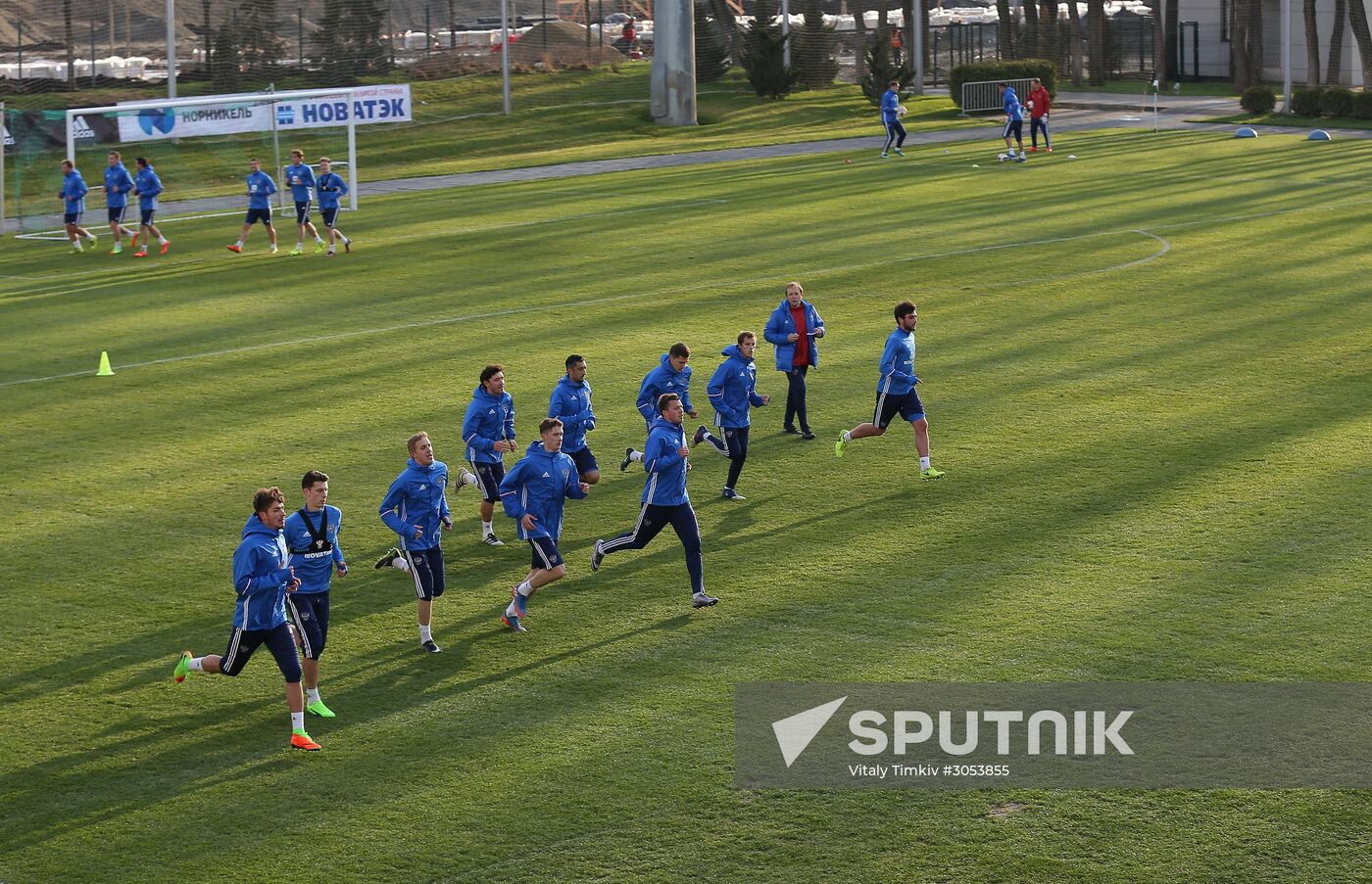 Russian national football team holds training session