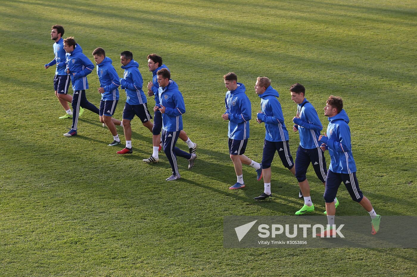 Russian national football team holds training session