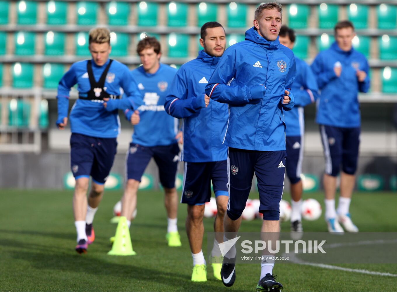 Russian national football team holds training session