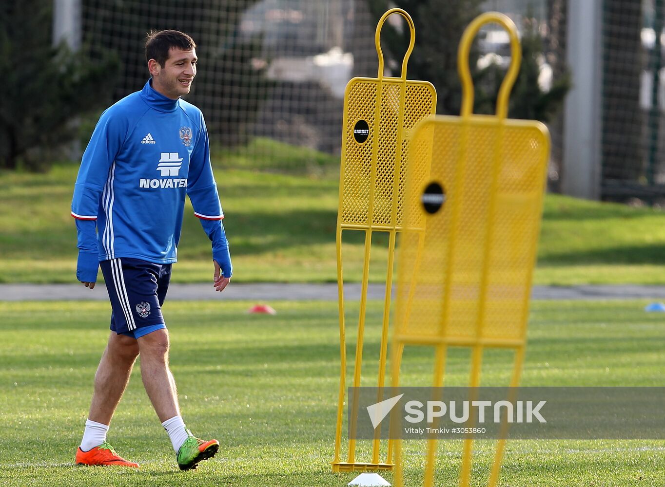 Russian national football team holds training session