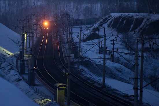 West Siberian Railway. 100th anniversary of Trans-Siberian Railway
