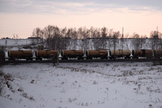 West Siberian Railway. 100th anniversary of Trans-Siberian Railway