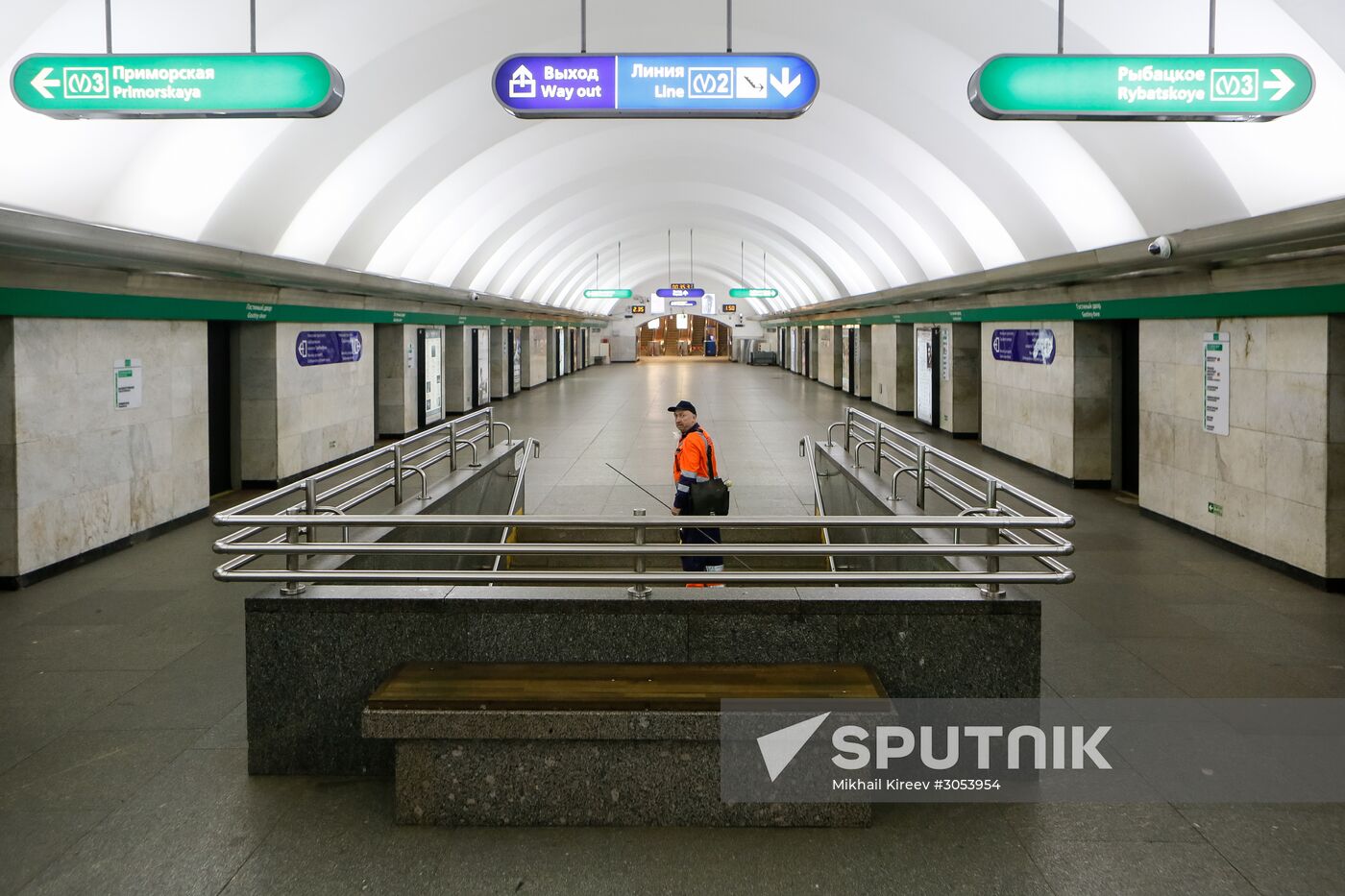 Technological work in St. Petersburg Metro