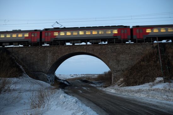 West Siberian Railway. 100th anniversary of Trans-Siberian Railway