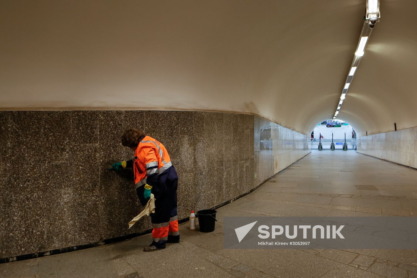 Routine maintenance at the St. Petersburg Metro