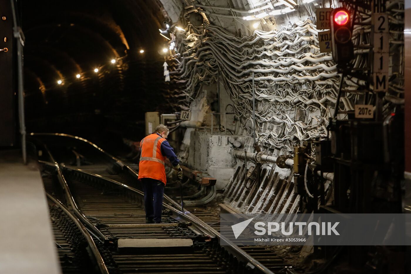 Technological work in St. Petersburg Metro