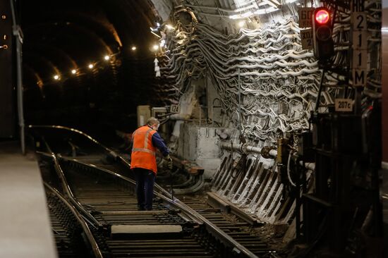 Technological work in St. Petersburg Metro