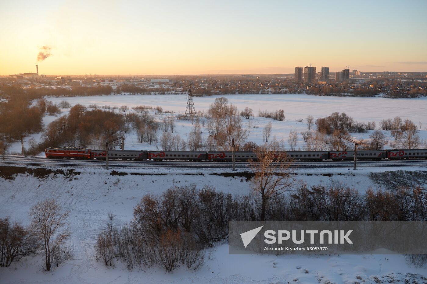 West Siberian Railway. 100th anniversary of Trans-Siberian Railway