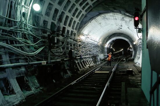 Technological work in St. Petersburg Metro