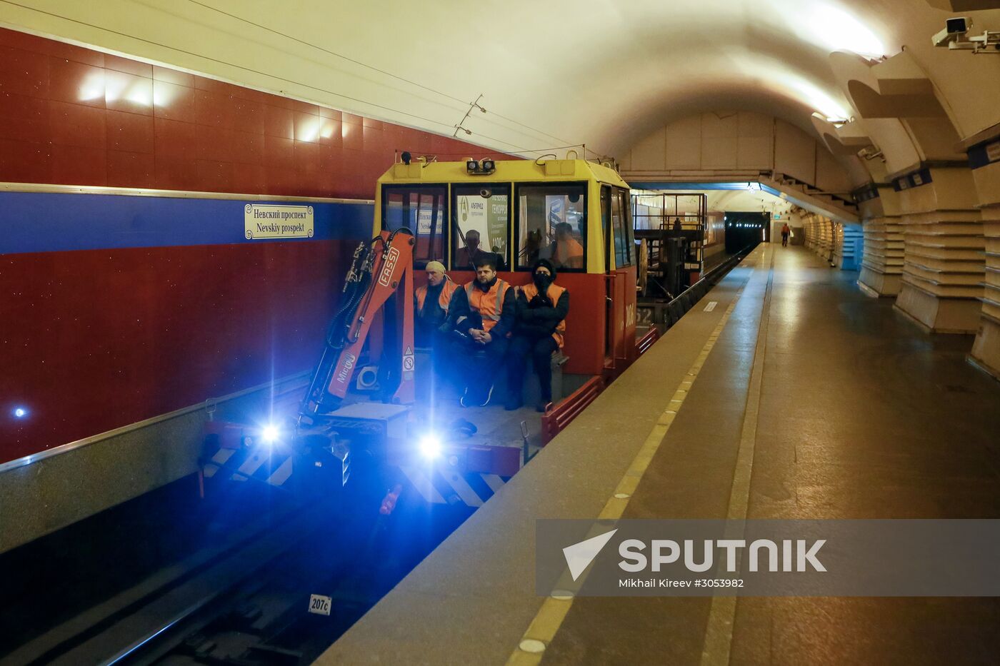 Technological work in St. Petersburg Metro