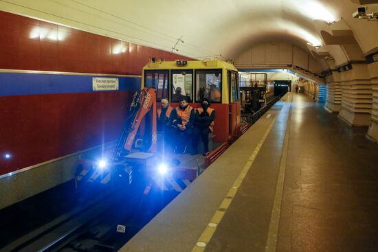 Technological work in St. Petersburg Metro
