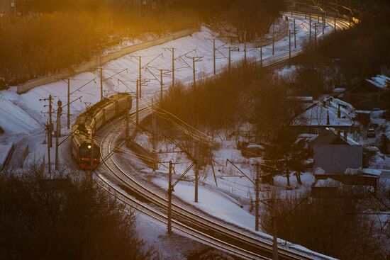 West Siberian Railway. 100th anniversary of Trans-Siberian Railway