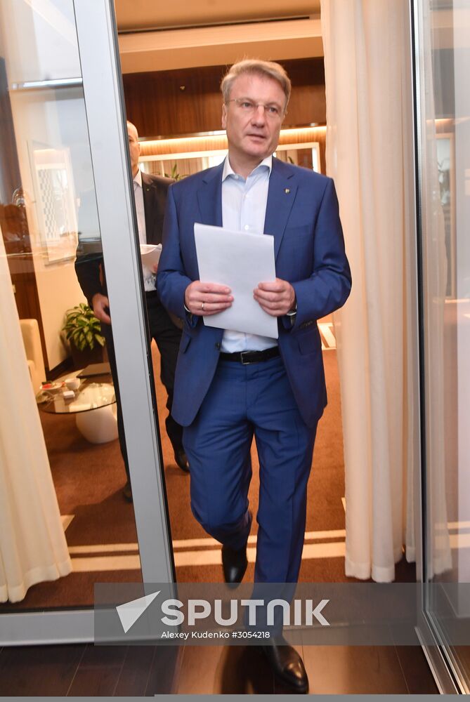 News conference with German Gref following Supervisory Board meeting