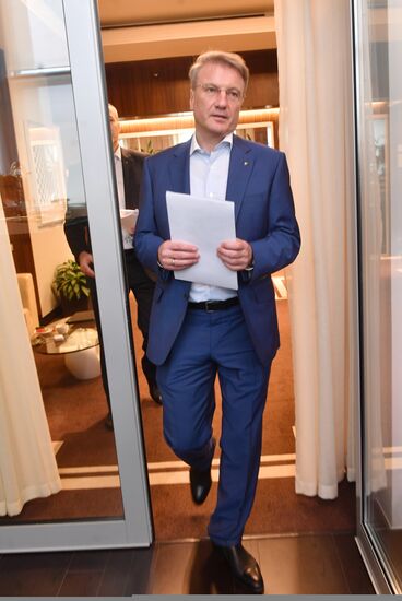 News conference with German Gref following Supervisory Board meeting