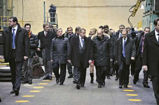 Vladimir Putin visits Podolsk