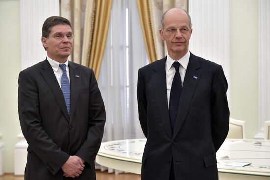 President Vladimir Putin meets with BASF Group CEO Kurt Bock