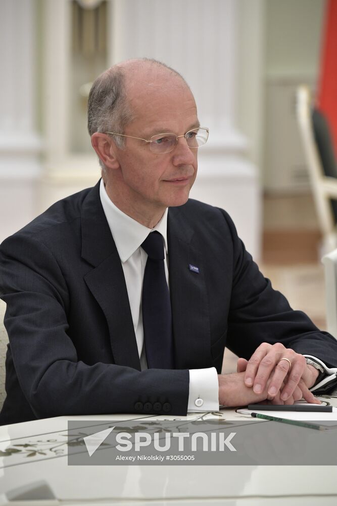 President Vladimir Putin meets with BASF Group CEO Kurt Bock