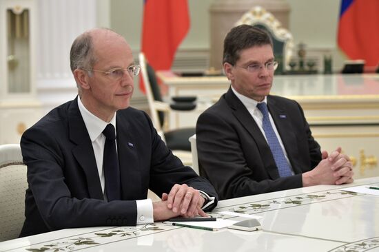 President Vladimir Putin meets with BASF Group CEO Kurt Bock