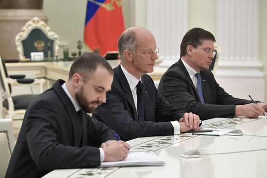 President Vladimir Putin meets with BASF Group CEO Kurt Bock