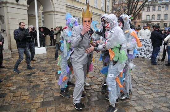 Rally demanding to solve the problem of waste disposal in Lviv