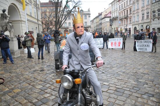 Rally demanding to solve the problem of waste disposal in Lviv