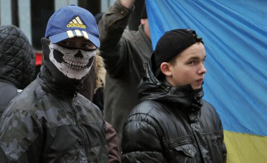 Anti-government rally in Lvov