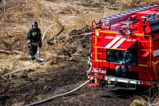Forest fire fighting training in Primorsky Krai