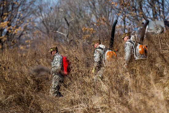 Forest fire fighting training in Primorsky Krai