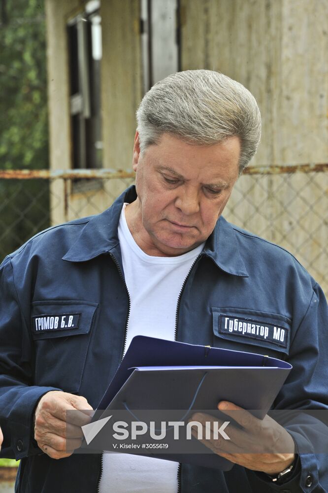 Boris Gromov visits fire-dangerous districts of Moscow Region