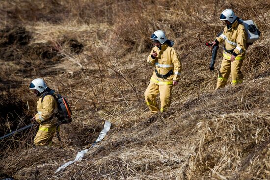 Forest fire fighting training in Primorsky Krai