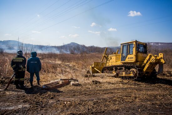 Forest fire fighting training in Primorsky Krai