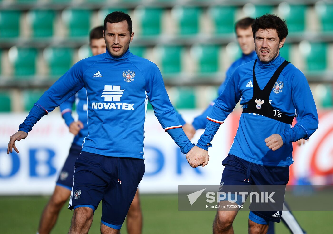 Russian national football team holds training session