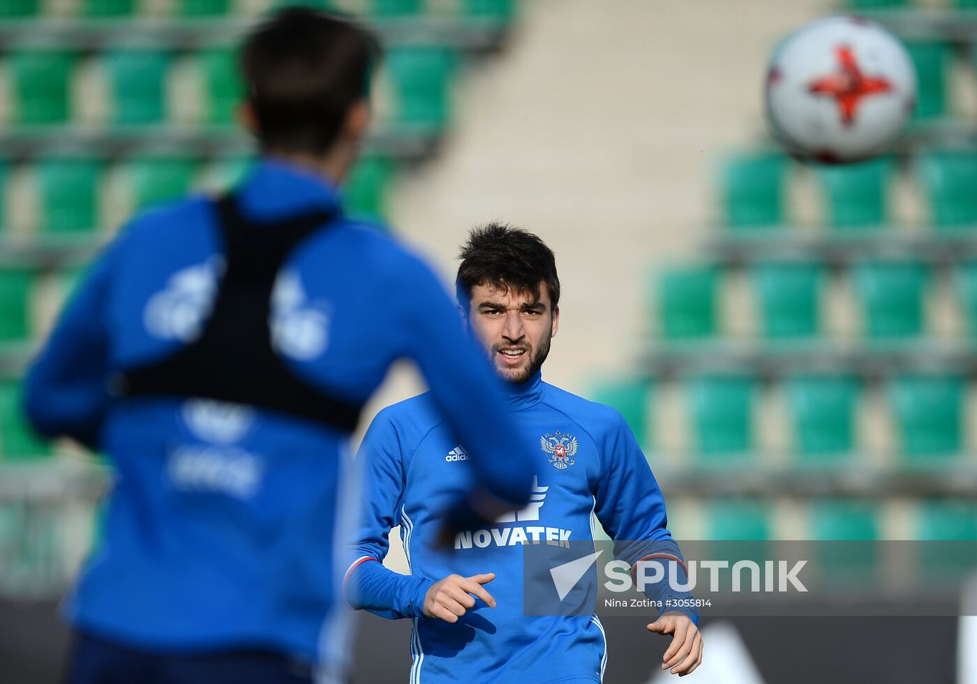 Russian national football team holds training session