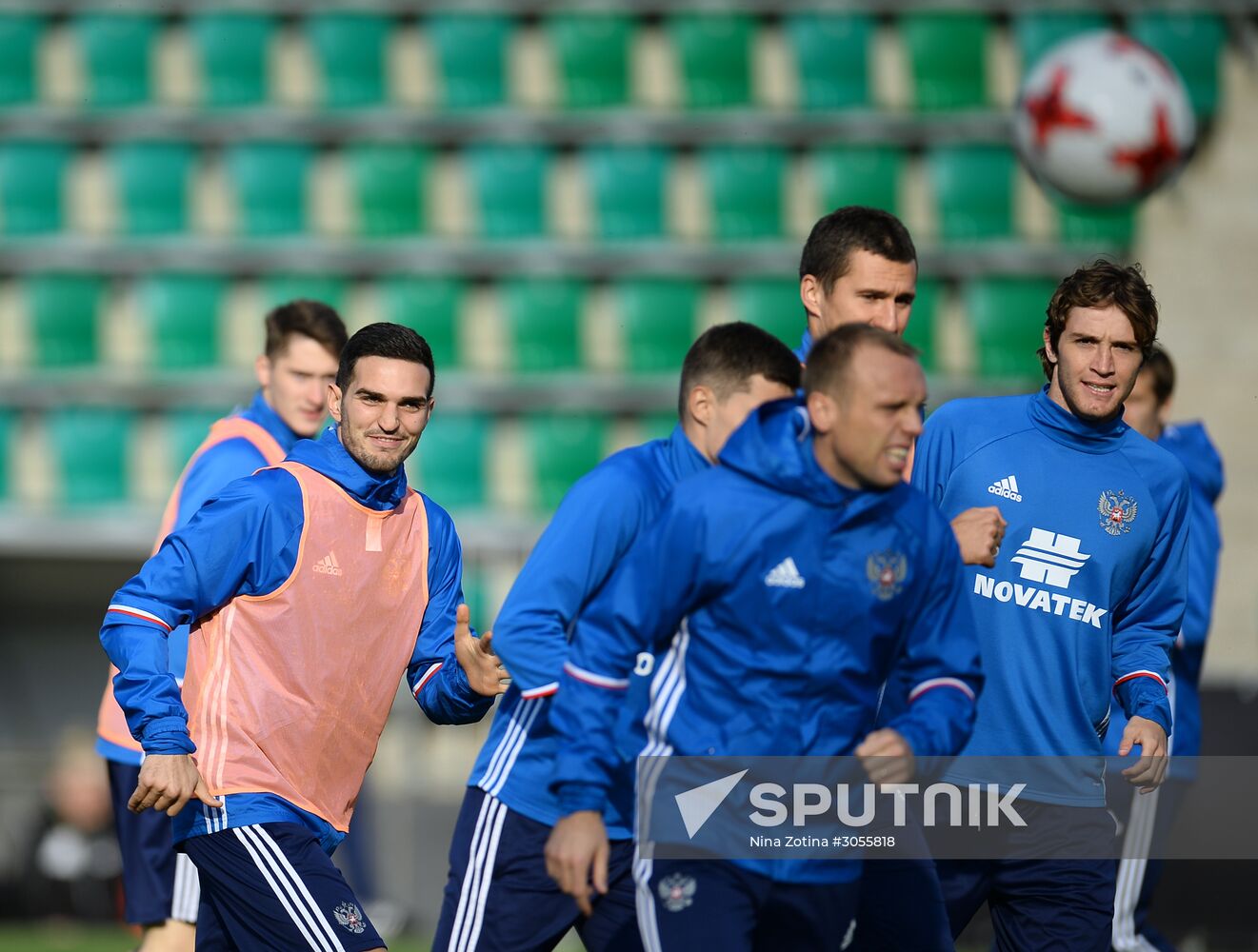 Russian national football team holds training session