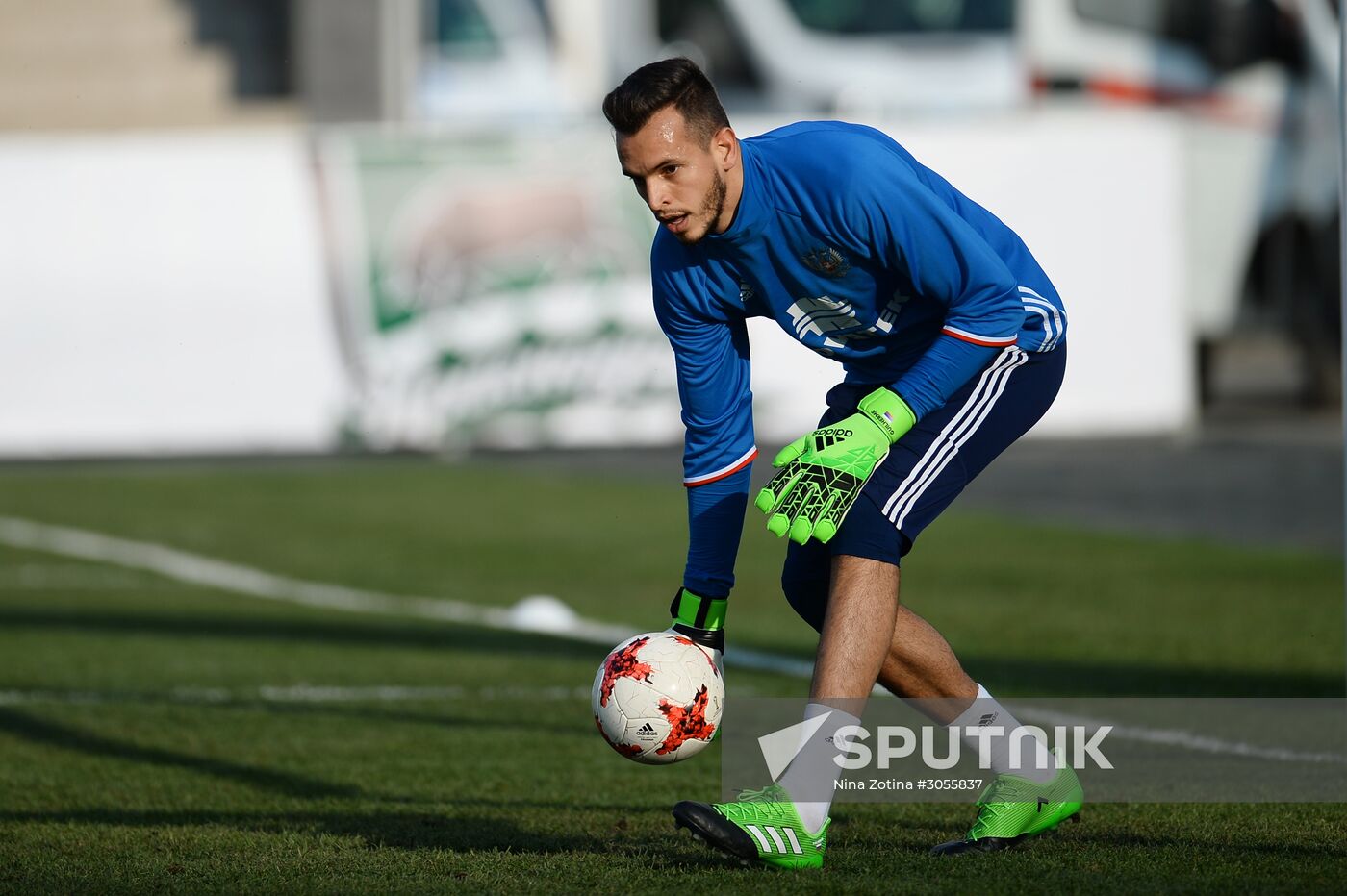 Russian national football team holds training session