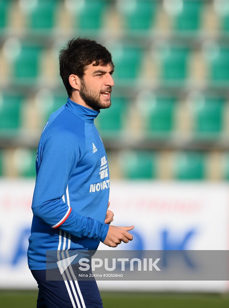 Russian national football team holds training session