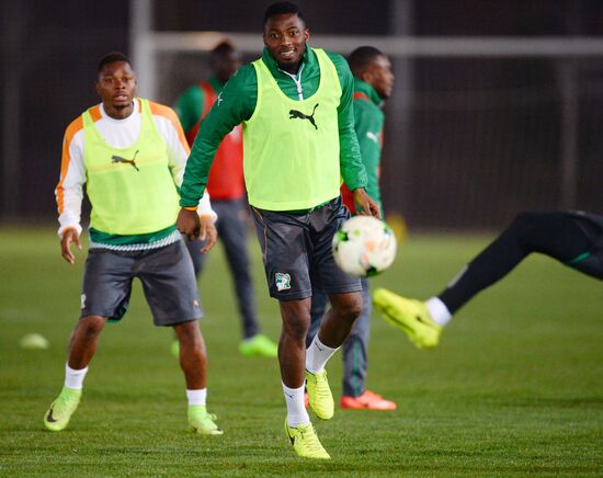 Côte d’Ivoire national football team holds training session