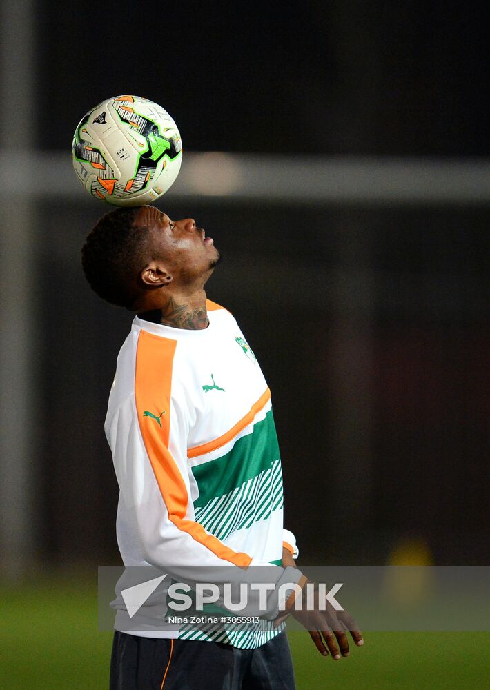 Côte d’Ivoire national football team holds training session