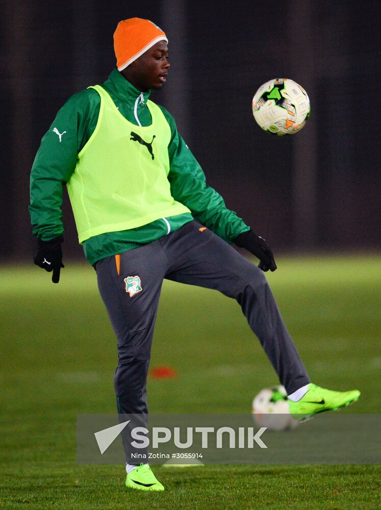 Côte d’Ivoire national football team holds training session