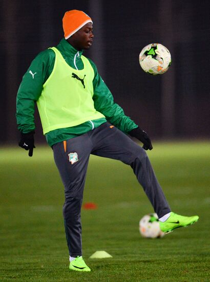 Côte d’Ivoire national football team holds training session