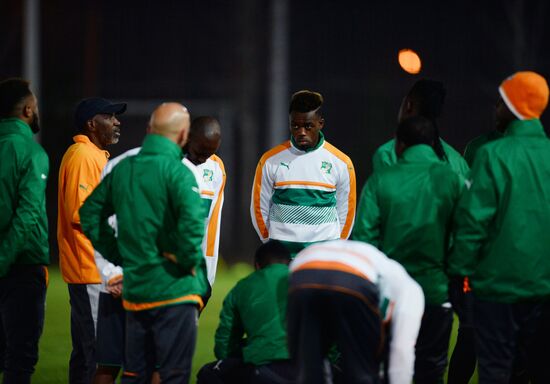 Côte d’Ivoire national football team holds training session