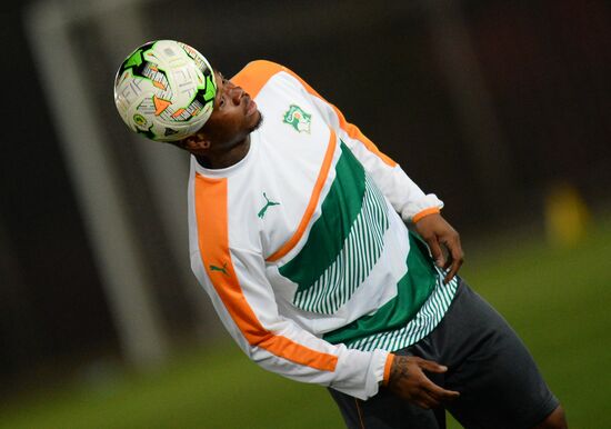 Côte d’Ivoire national football team holds training session