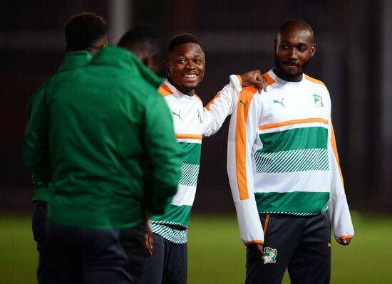 Côte d’Ivoire national football team holds training session