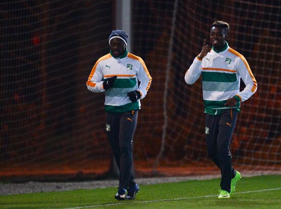 Côte d’Ivoire national football team holds training session