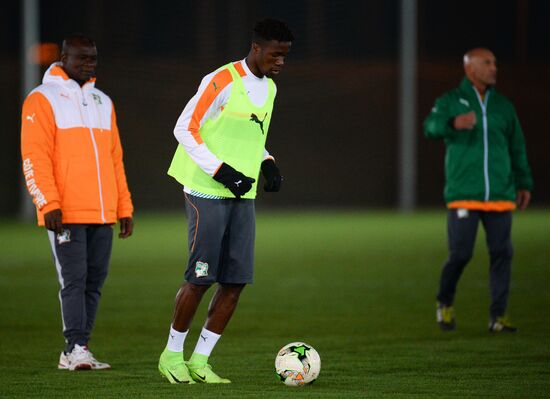 Côte d’Ivoire national football team holds training session