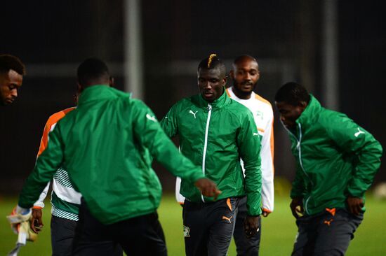 Côte d’Ivoire national football team holds training session