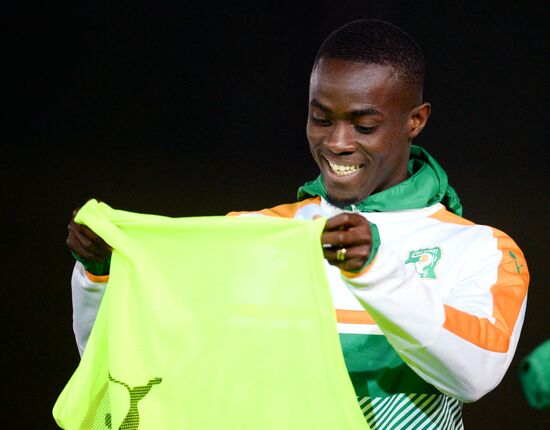 Côte d’Ivoire national football team holds training session