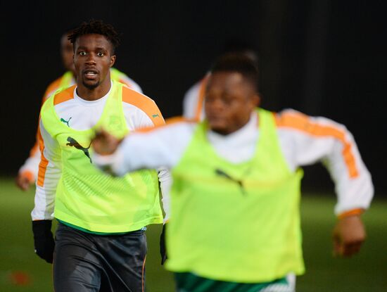 Côte d’Ivoire national football team holds training session