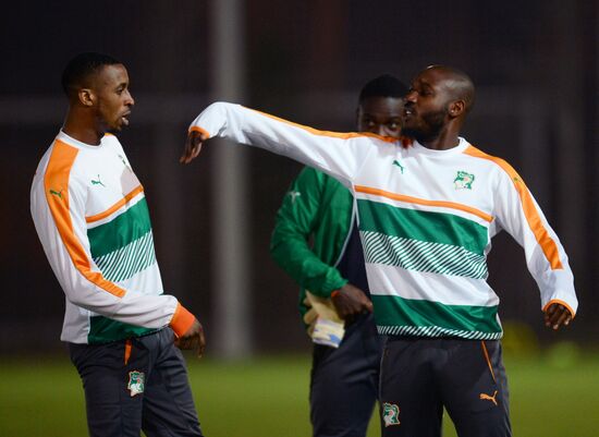 Côte d’Ivoire national football team holds training session